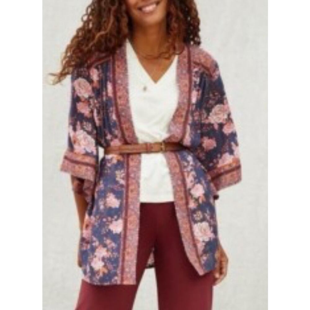 Matilda Jane Olivia Womens Floral Kimono NWT Shimmer Thread‎ Boho Size S